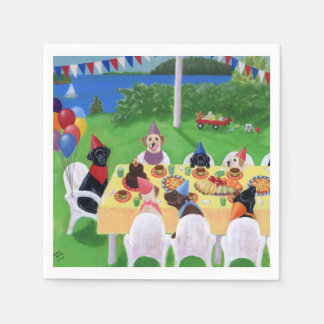 ラブラドール絵画パーティー スタンダードカクテルナプキン