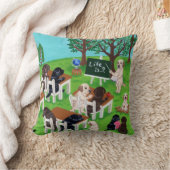 ラブラドール絵画学校 クッション (ブランケット)