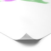 ラブラドール花イラストレーション ポスター (角)