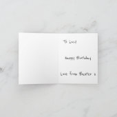 ラブラドール誕生日カーパーソナライズされたド カード (内部)