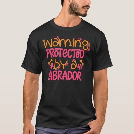 ラブラドール警告ズ実験犬ラブラドールママ Tシャツ (正面)