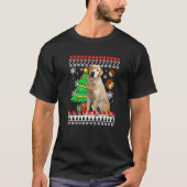 ラブラドール醜いクリスマス醜いクリスマスセーター少年 Tシャツ (正面)