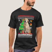 ラブラドール醜いクリスマス醜いクリスマスセーター少年 Tシャツ (正面)