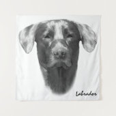 ラブラドール魅力的犬 タペストリー (正面)