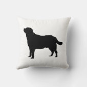 ラブラドール黒シルエット立設ラボ クッション (裏面)