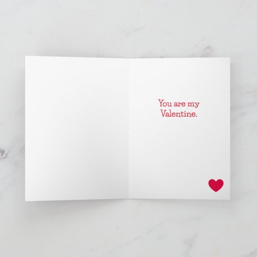 ラブラドール2頭が漫画のバラを見るバレンタイン シーズンカード (内部)