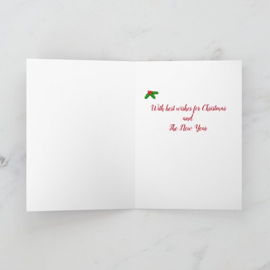 ラブラドール3頭とサンタクロースのクリスマス シーズンカード (内部)