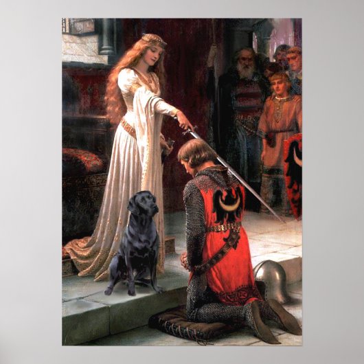 ラブラドール4 (黒) – ザアクコラード ポスター (正面)