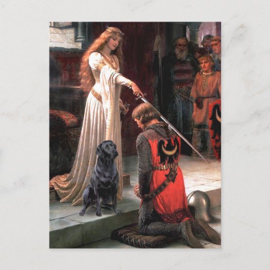 ラブラドール4 （黒） – ザアクコラード ポストカード (正面)