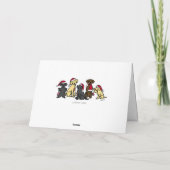 ラブラドール5頭のクリスマス シーズンカード (裏面)