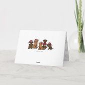 ラブラドール5頭のクリスマス ホリデー カード (裏面)