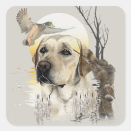 ラブラドール、アヒル狩り スクエアシール