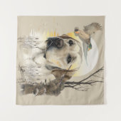 ラブラドール、アヒル狩り タペストリー (正面(横))