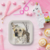 ラブラドール、アヒル狩り ペーパープレート (パーティー)