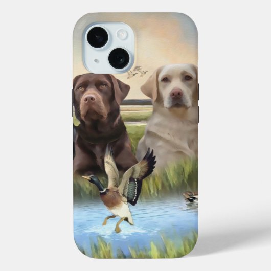 ラブラドール、アヒル狩り Case-Mate iPhoneケース (裏面)