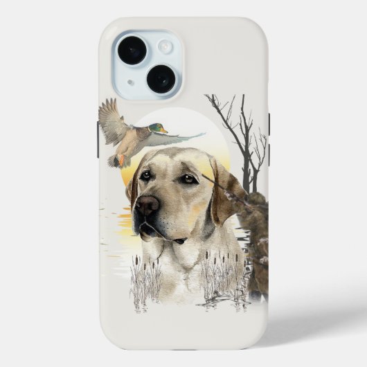 ラブラドール、アヒル狩り Case-Mate iPhoneケース (裏面)