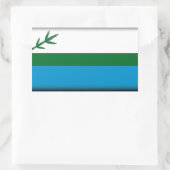 ラブラドール（カナダ）国旗 長方形シール (バッグ)