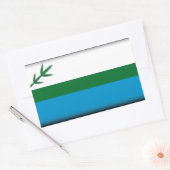 ラブラドール（カナダ）国旗 長方形シール (封筒)