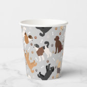 ラブラドール/ゴールデンドルの骨と前足紙Cu 紙コップ (裏面)