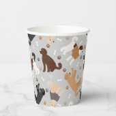 ラブラドール/ゴールデンドルの骨と前足紙Cu 紙コップ (左)