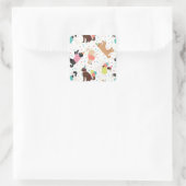 ラブラドール/ゴールデンドールバースデーパーティー スクエアシール (バッグ)