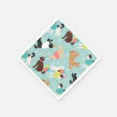 ラブラドール/ゴールデンドールバースデーパーティー スタンダードカクテルナプキン (角)