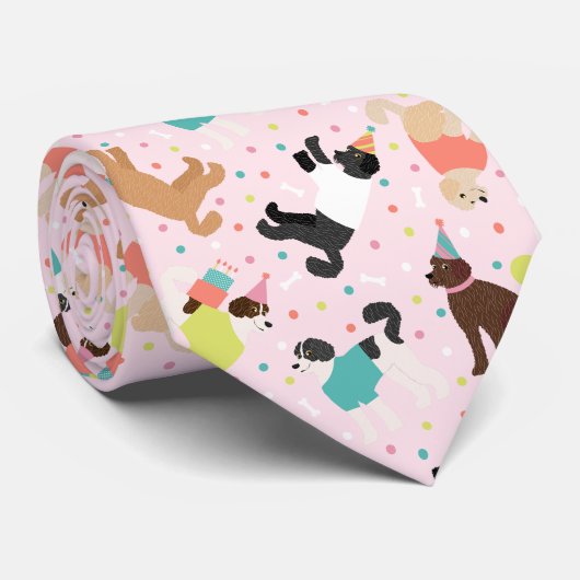 ラブラドール/ゴールデンドールバースデーパーティー ネクタイ (ロール)