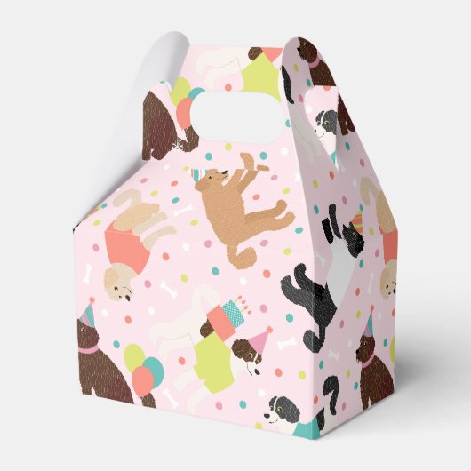 ラブラドール/ゴールデンドールバースデーパーティー フェイバーボックス (正面サイド)