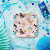 ラブラドール/ゴールデンドールバースデーパーティー ペーパープレート (パーティー)