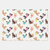 ラブラドール/ゴールデンドールバースデーパーティー ラッピングペーパーシート (正面)