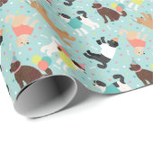 ラブラドール/ゴールデンドールバースデーパーティー ラッピングペーパー (ロールコーナー)