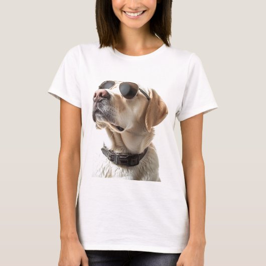 ラブラドール(サングラス付) Tシャツ (正面)