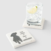 ラブラドール ストーンコースター (横)