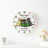 ラブラドール·パピ読ーズ·漫画 ラージ壁時計 (ホーム)