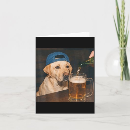 ラブラドール ビール シャツ 面白い父の日 犬 カード (正面)