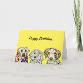 ラブラドール マルチーズ プードル ブリタニー スパニエル 誕生日カード カード