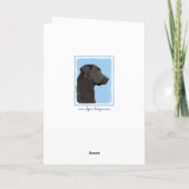 ラブラドール·リトリーバー·ブラッ絵画クズ·オリジナル·ドッグ·アート カード (裏面)