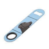 ラブラドール·リトリーバー·ブラッ絵画クズ·オリジナル·ドッグ·アート スピード栓抜き (正面アングル)