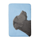 ラブラドール·リトリーバー·ブラッ絵画クズ·オリジナル·ドッグ·アート バスマット (正面縦)