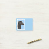 ラブラドール·リトリーバー·ブラッ絵画クズ·オリジナル·ドッグ·アート ポストイット (デスク上)