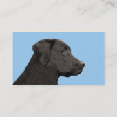 ラブラドール·リトリーバー·ブラッ絵画クズ·オリジナル·ドッグ·アート 名刺 (裏面)