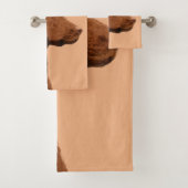 ラブラドール·リトリーバ(チョコ絵画レート)ズ-ドッグ·アート バスタオルセット (インサイチュ)