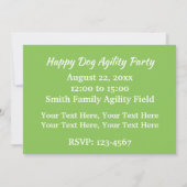 ラブラドール·リトリーバ·ドッグの機敏性パーティー 招待状 (裏面)