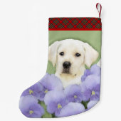 ラブラドール·リトリーバ·ワンピ絵画ーのオリジナル·ドッグ·アート スモールクリスマスストッキング (裏面)