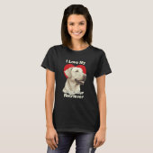 ラブラドール・レトリバーの子犬が大好き Tシャツ (正面フル)