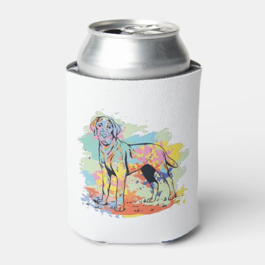 ラブラドール・レトリバー かわいい犬 缶クーラー (缶正面)
