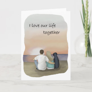 ラブラドール レトリバー グリーティング カード; ブラック ラブラドール カード