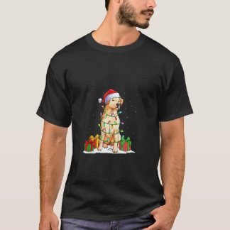 ラブラドール・レトリバー サンタ クリスマスツリーライト Xma Tシャツ