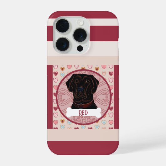 ラブラドール・レトリバー ハート iPhone 11 Pro カー iPhoneケース (裏面)