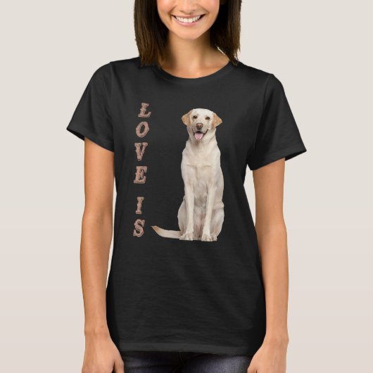 ラブラドール・レトリバー 女性 男性 子供 白ラブ 犬 も Tシャツ (正面)